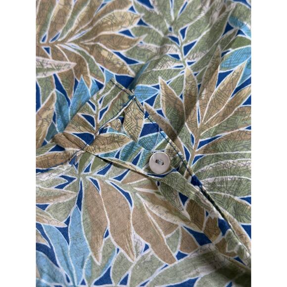 Tori Richard Shirt Mens Large Green Button Up 100% Cotton Hawaiian Tropical - Picture 6 of 8